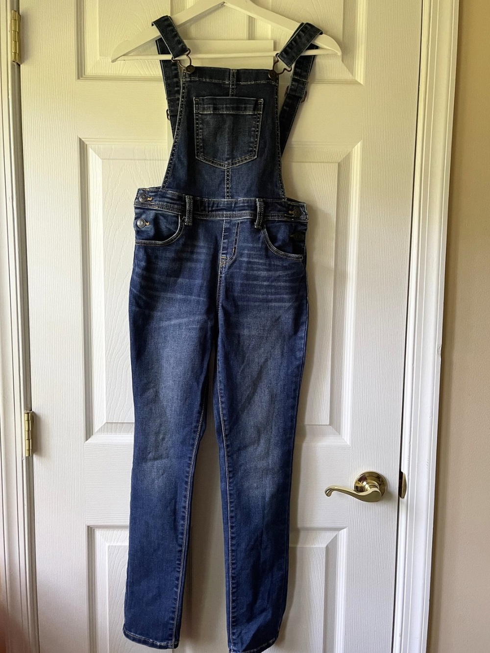 Cat & Jack Dark Blue Denim girl kids Overalls size 10-12